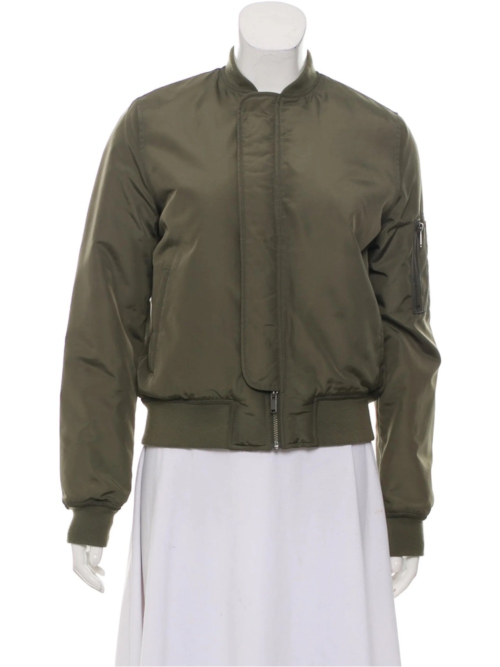 OAK + FORT Olive Green Bomber Jacket